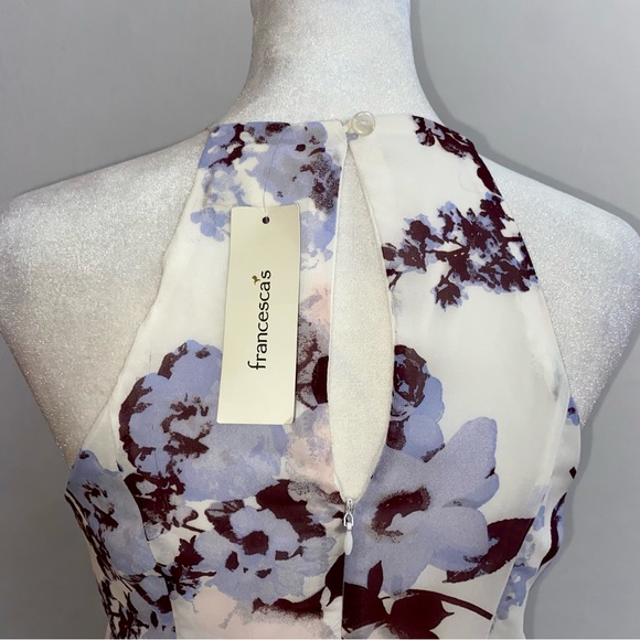 Francesca’s Purple Floral Cocktail Mini Dress - Picture 9 of 12